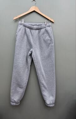 Faded Rose Gray Sherpa Lined Jogger Sweatpants Medium Cozy Lounge